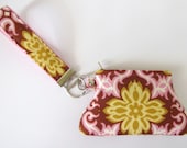 Lotus Temple Garland Key Fob and Curvy Coin Pouch Wristlet Set