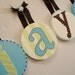 BOUTIQUE CHILDRENS KIDS BABY WOOD ROUND HANGING WALL LETTERS
