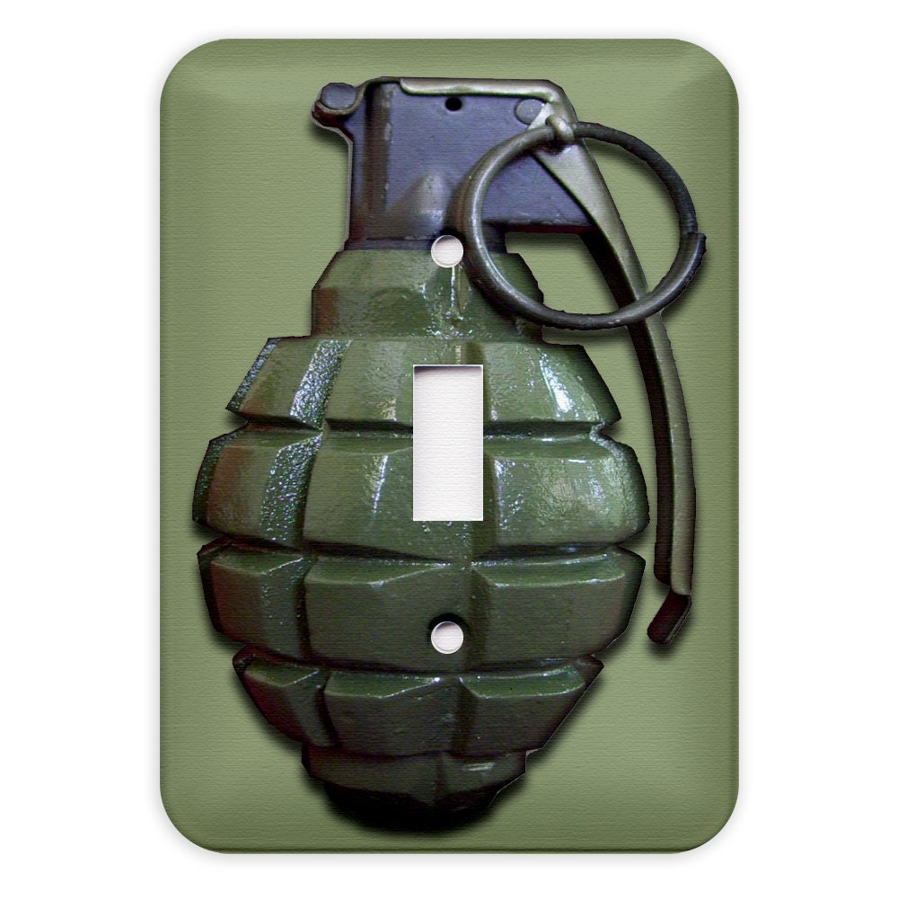 Hand Grenade Light Switch Plate Cover