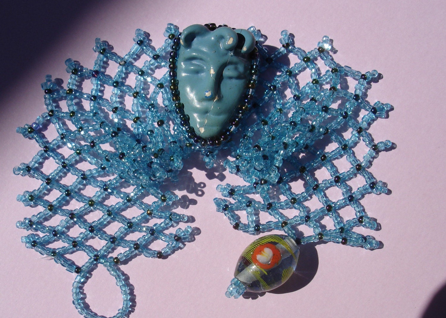 A Face As Cute As A Button---Vintage Button Beadwoven Bracelet