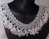 First Frost, Netted and Coral Fringed Necklace