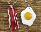 Bacon and Eggs Best Friend Necklace Set