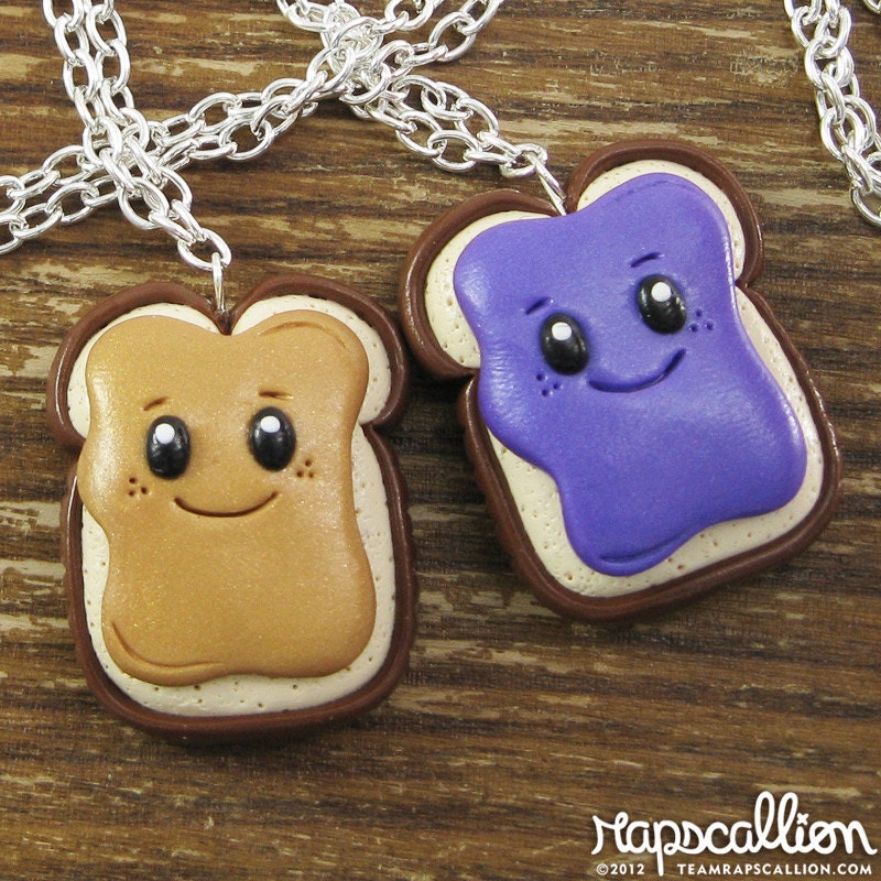 BFF Peanut Butter & Jelly Best Friends Necklace Set