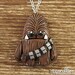 Chewbacca Inspired Polymer Clay Necklace