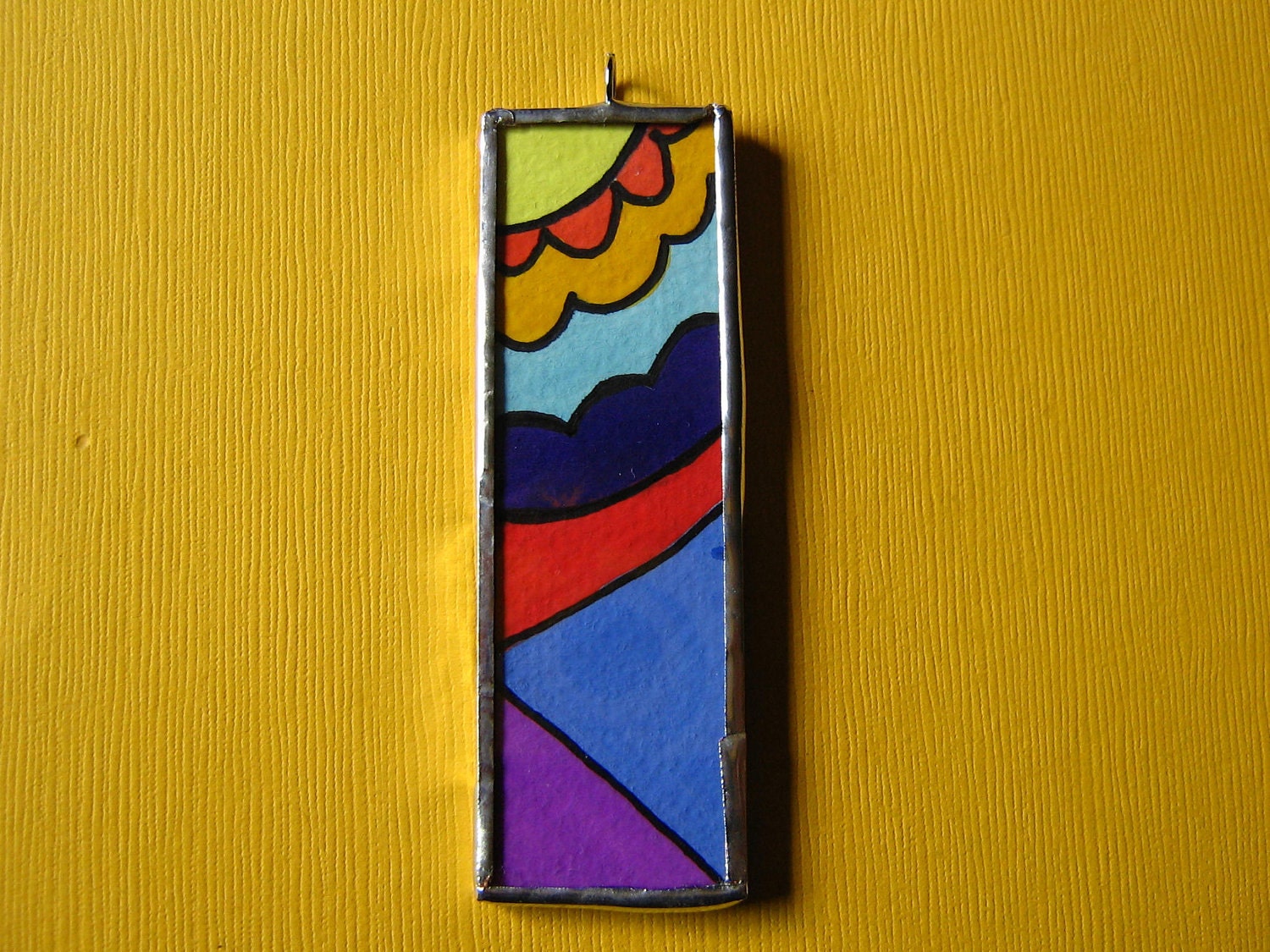 Butterfly pollination -  Water Color painting double sided soldered pendant