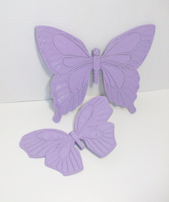 Upcycled Vintage Syroco Butterfly Plaques