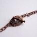 Green Leaf Necklace Antiqued Copper Gemstone Chalcedony