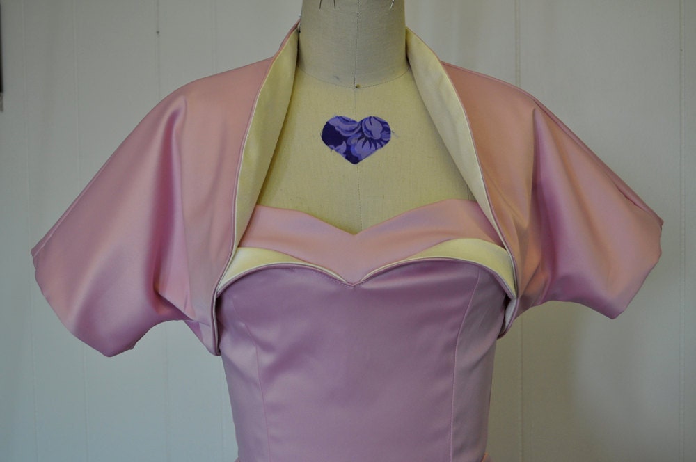 Soft Sweetheart Petal Bust Dress and Bolero------------Custom Sized