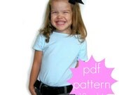 Easy Cap Sleeve Tee - INSTANT download - PDF Sewing Pattern -12m - 14 and doll/preemie
