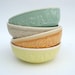 Vegan cereal bowl set of 4 in unmatchy colors... MADE TO ORDER.