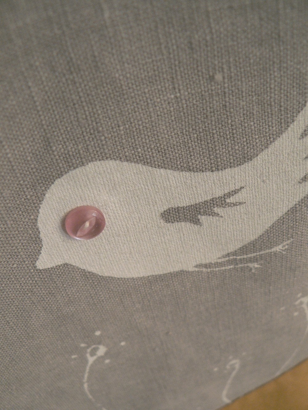 little linen birdy-oo dress - 6-12 mths