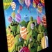 Hot Air Balloons Whimsical Colorful Original Folk Art Painting
