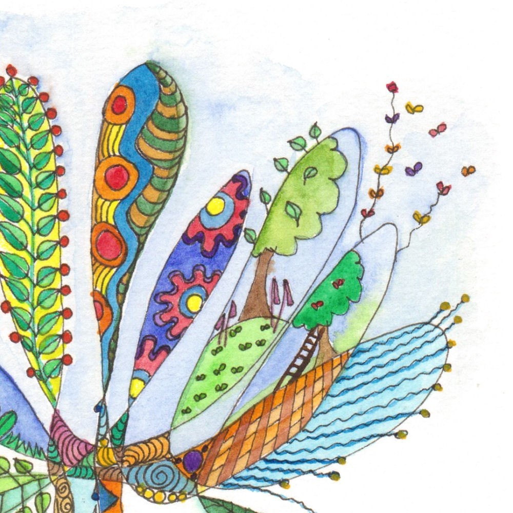 Original watercolour painting, Tree of Life 12, by melanie j cook