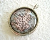 World Traveler Map Necklace - London, England The ORIGINAL