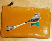 Scissor-Tail Flycatcher  Mustard Yellow Vegan Wallet - Purse - 25% Donated