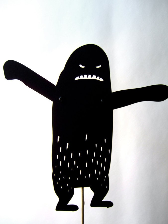 Yeti shadow puppet