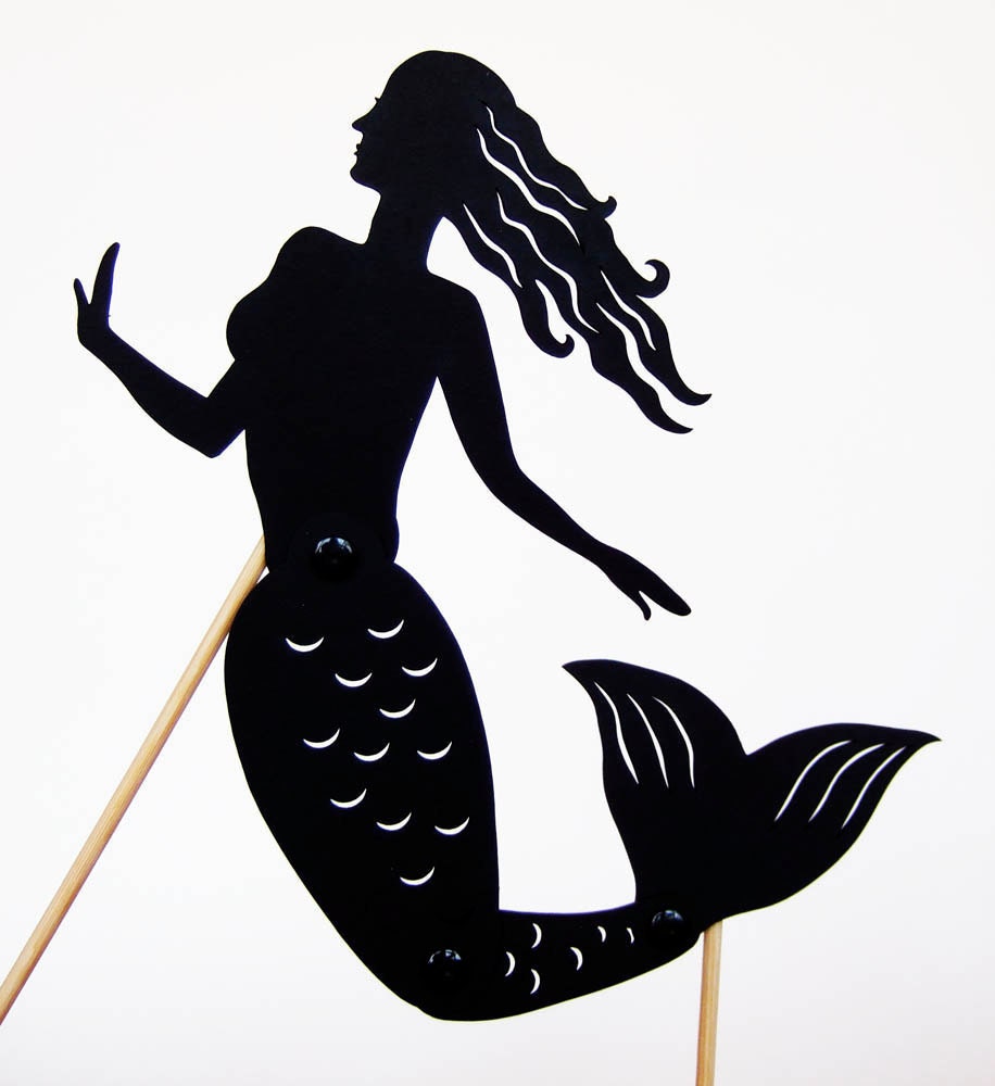 mermaid shadow puppet