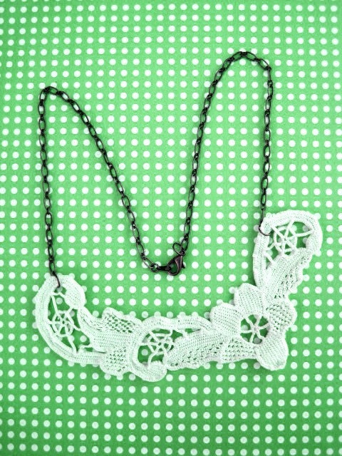 Vintage White Doily Necklace