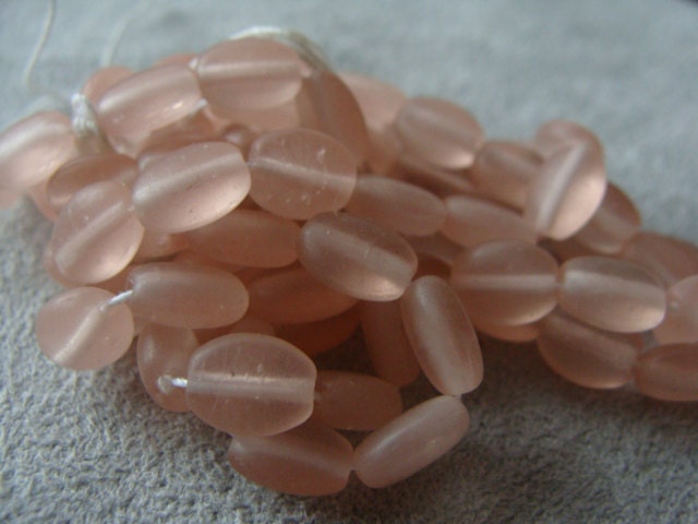 Sale, Pink Smooth Czech Glass Oval Beads, Full Strand, 25 Pieces, 6X4mm