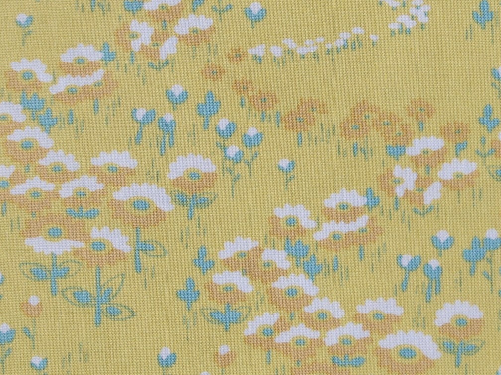 SALE  1 Yard of Joel Dewberry - Modern Meadow - Flower Fields in Sunglow