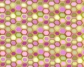 CLEARANCE - Half  yard of Jay McCarroll - Woodland Wonderland - Afhan Hexagon in Lime