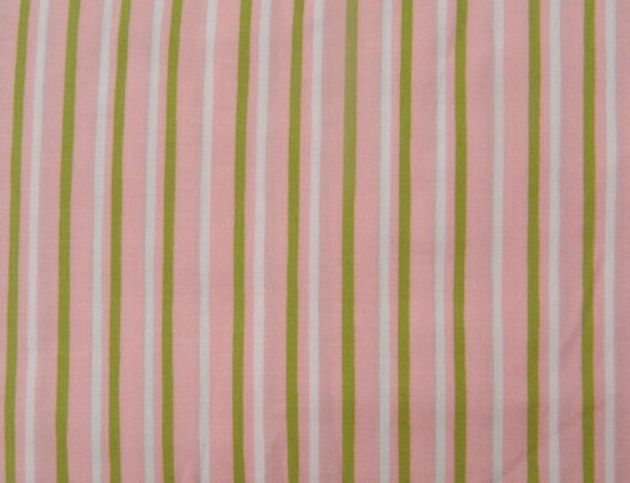 MOVE it OUT PRICED - 1 Yard of Marina Stripe in Pink and Green by Alexander Henry