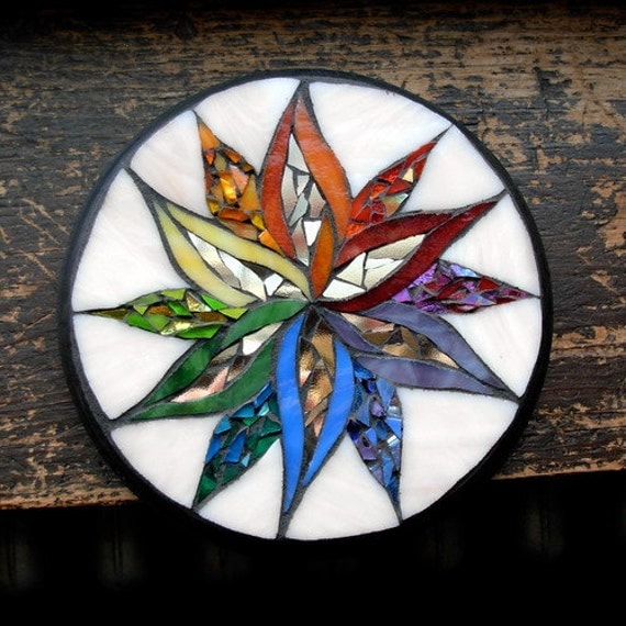 Rainbow Starflower Mandala Mosaic