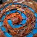Blue Path Spiral Mandala on Slate