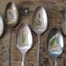 HERBS   5 Illustrated Vintage Silverware Spoon Garden and Plant Markers
