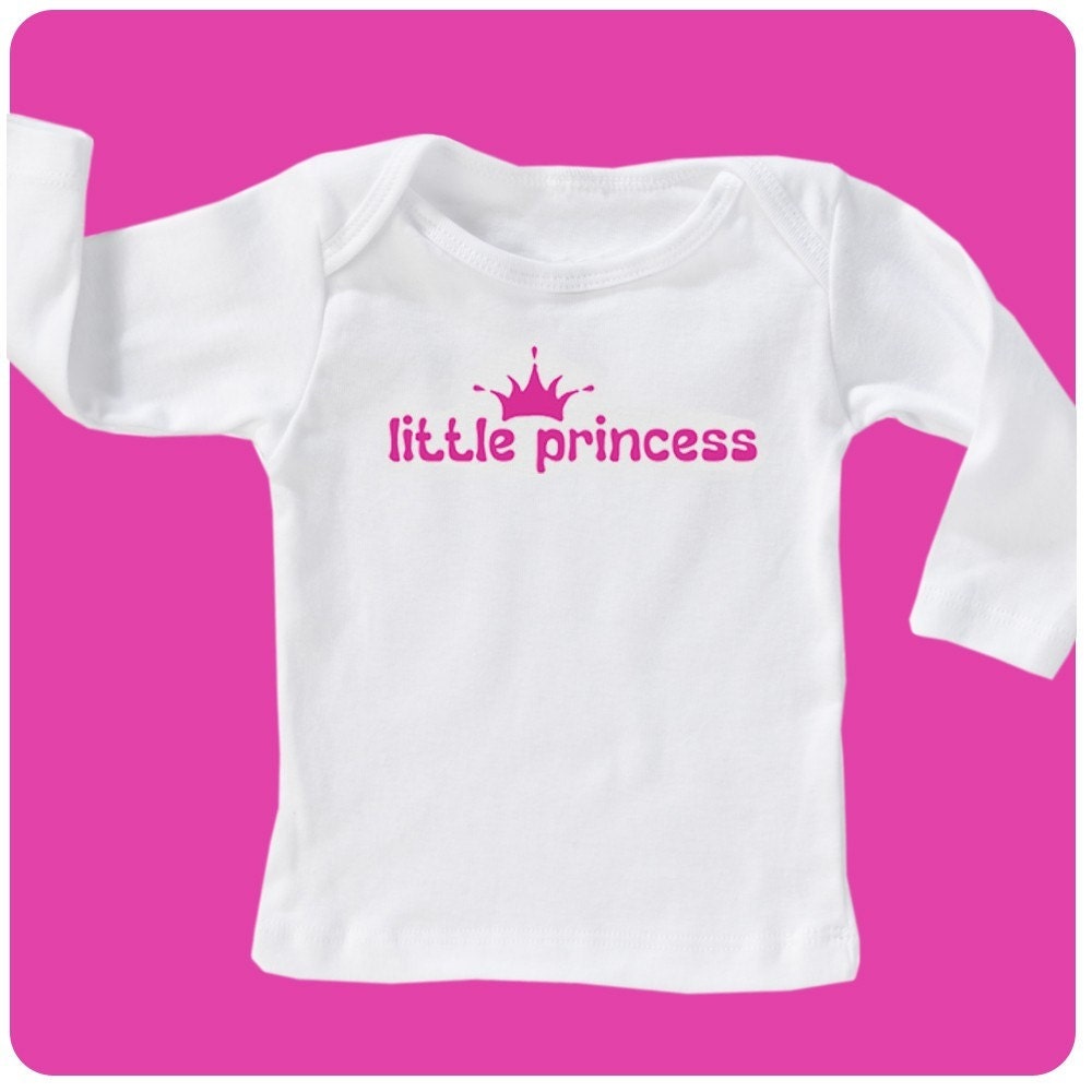 little princess -- long sleeve lap tee -- 6-12, 12-18 month