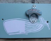 Happy Whale Bottle Opener Light Blue