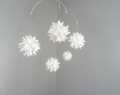 Hanging Origami Sphere Mobile -'Libra' Pure White - theStarcraft