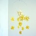 Baby Mobile Hanging Origami Stars -'Ursa Minor' Soft Yellows