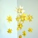 Baby Mobile Hanging Origami Stars -'Ursa Minor' Soft Yellows