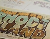 Vintage Large Letter Postcard Save the Date (Rhode Island) - Design Fee