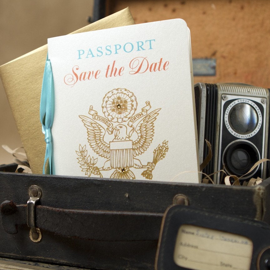 Traditional Passport Save the Date (Dominican Republic) - Design Fee