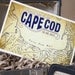 Vintage Map Postcard Save the Date (Cape Cod) - Design Fee
