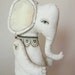 White Elephant-- Original Contemporary Folk Art Doll-- Made to order within a week