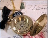 Compass Necklace Where is Here Golden