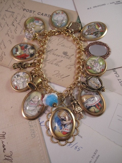 Alice at the Door in  Wonderland Charm Bracelet
