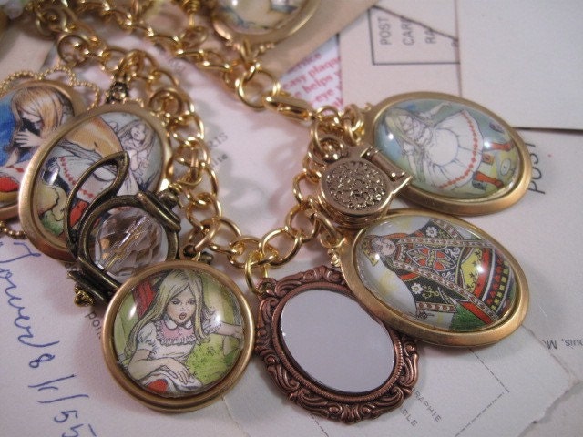 Alice at the Door in  Wonderland Charm Bracelet