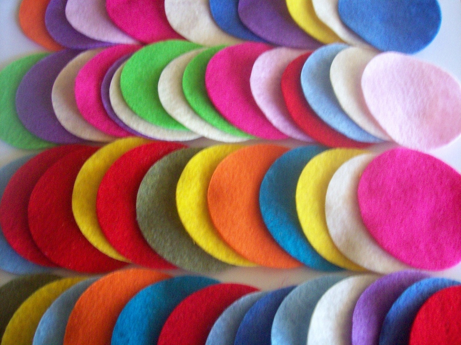 Felt circles 2  inches,  set of 50