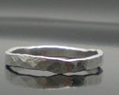 Hammered Fine Silver Ring