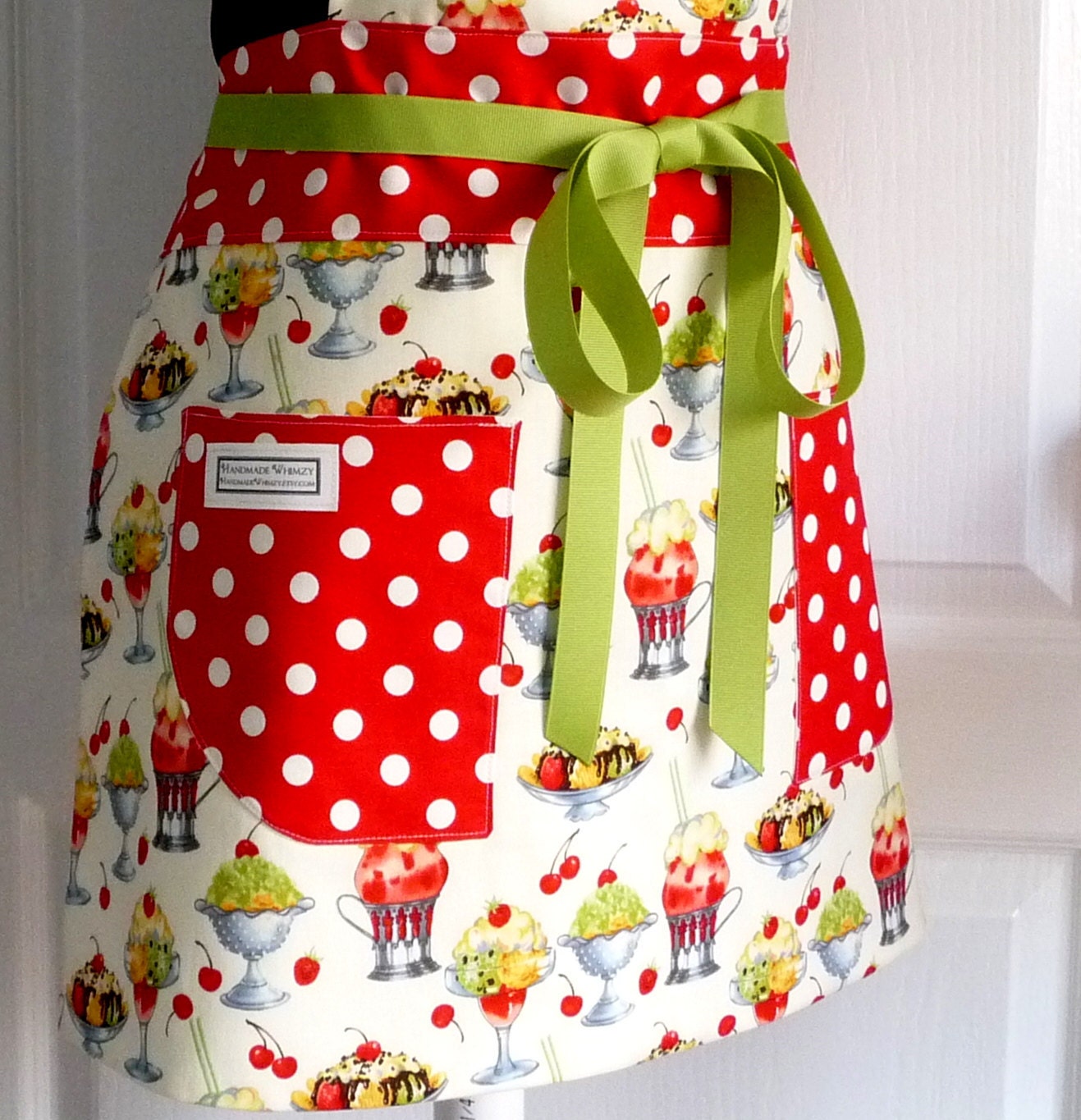 Womens Full Apron Adult Chef Hostess Michael Miller Fabric - Sundaes