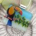 Dichroic Glass Pendant - Toucan-  Dichroic Fused Glass Jewelry - Dichroic Pendant and Necklace 060712p101