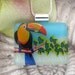 Dichroic Glass Pendant - Toucan-  Dichroic Fused Glass Jewelry - Dichroic Pendant and Necklace 060712p101