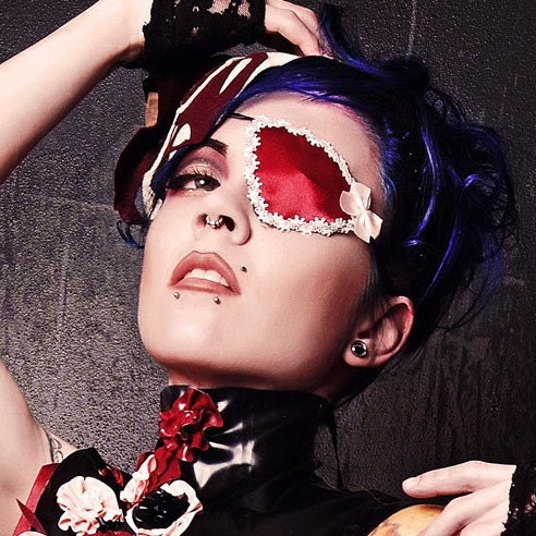 Burgundy Satin Eye Patch