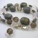 Lovely Labradorite, Smoky Quartz, Rose Quartz, Silver Necklace
