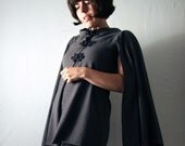 Fall 2010 felted fine merino wool poncho sleeve jacket - size XL - ready to ship - sale