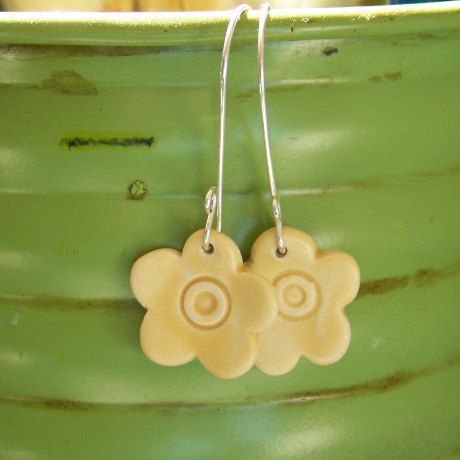 dangly wildflower earrings